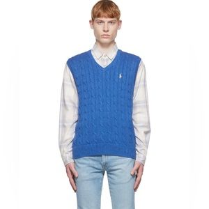 Polo Ralph Lauren
Men’s Cable-Knit Cotton Sweater Vest Small